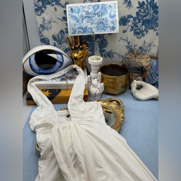 🆕 MISHA COLLECTION 🧿 NWOT The Jennifer Cupro Maxi Dress, Ivory - Sz XS - Picture 11 of 16